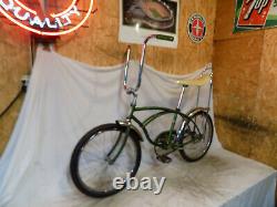 1972 Schwinn Stingray Boys Banana Seat Muscle Bike Vintage Fastback S7 Green