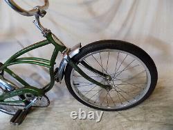 1972 Schwinn Stingray Boys Banana Seat Muscle Bike Vintage Fastback S7 Green