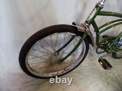 1972 Schwinn Stingray Boys Banana Seat Muscle Bike Vintage Fastback S7 Green