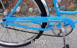 1973 Schwinn 26 Hollywood Ladies Cruiser Vintage Blue Bicycle! Excellent