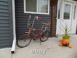 1973 Schwinn Fastback Stingray 5-speed Muscle Bike Krate Vintage Sunset Orange