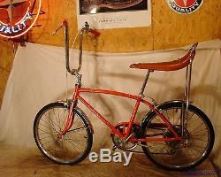 1974 Schwinn Fastback Stingray 5-speed Sunset Orange Muscle Bike Krate Vintage