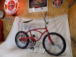 1974 Schwinn Stingray Boys Opaque Red Muscle Bike Seat Vintage Fastback Rat S2