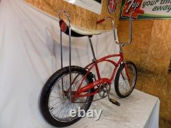 1974 Schwinn Stingray Boys Opaque Red Muscle Bike Seat Vintage Fastback Rat S2