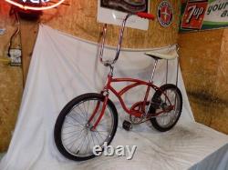 1974 Schwinn Stingray Boys Opaque Red Muscle Bike Seat Vintage Fastback Rat S2