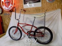 1974 Schwinn Stingray Boys Opaque Red Muscle Bike Seat Vintage Fastback Rat S2