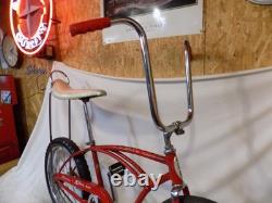 1974 Schwinn Stingray Boys Opaque Red Muscle Bike Seat Vintage Fastback Rat S2