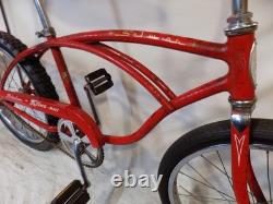 1974 Schwinn Stingray Boys Opaque Red Muscle Bike Seat Vintage Fastback Rat S2