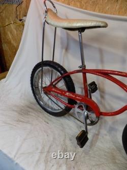 1974 Schwinn Stingray Boys Opaque Red Muscle Bike Seat Vintage Fastback Rat S2