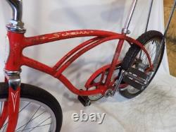 1974 Schwinn Stingray Boys Opaque Red Muscle Bike Seat Vintage Fastback Rat S2