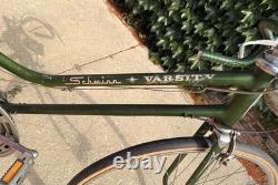 1974 Schwinn Varsity Vintage Road Bike 50cm + Lights Steel USA MADE 27