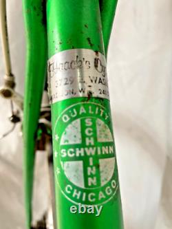 1974 Schwinn Varsity Vintage Road Bike 51cm Small Green Steel Fast USA Shipper