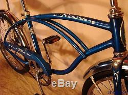 1975 SCHWINN STINGRAY BANANA SEAT MUSCLE BIKE VINTAGE S7 BICYCLE BLUE 1970s SLIK
