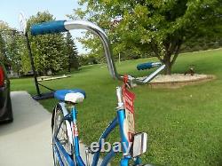 1975 Schwinn Hollywood Ladies Vintage Beach Cruiser Bike Blue Typhoon S7 Jaguar