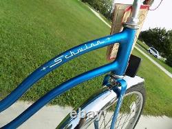 1975 Schwinn Hollywood Ladies Vintage Beach Cruiser Bike Blue Typhoon S7 Jaguar