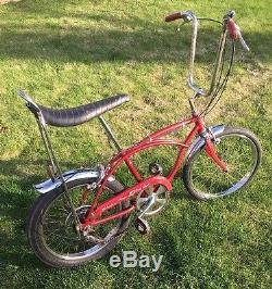 1975 Schwinn Stingray 5-Speed Banana Seat Muscle Bike Vintage S2 Red