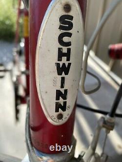 1976 Red Schwinn Varsity Men's Ten Speed Bicycle Survivor Original Bike Vintage