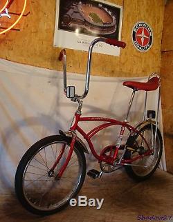 1976 Schwinn Stingray Boys Muscle Bike Vintage Banana Seat Bicycle Red S2 S7 70s