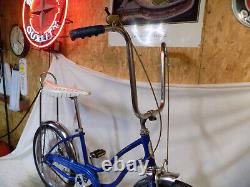 1976 Schwinn Fair Lady Stingray Muscle Bike Banana Seat Blue Vintage Slik Chik