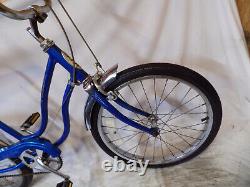 1976 Schwinn Fair Lady Stingray Muscle Bike Banana Seat Blue Vintage Slik Chik