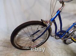 1976 Schwinn Fair Lady Stingray Muscle Bike Banana Seat Blue Vintage Slik Chik