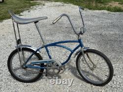 1977 Blue Silver Schwinn Stingray Bmx Vintage Muscle Bike Bicycle Chicago