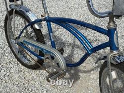 1977 Blue Silver Schwinn Stingray Bmx Vintage Muscle Bike Bicycle Chicago