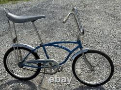 1977 Blue Silver Schwinn Stingray Bmx Vintage Muscle Bike Bicycle Chicago