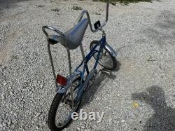 1977 Blue Silver Schwinn Stingray Bmx Vintage Muscle Bike Bicycle Chicago