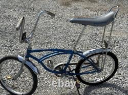 1977 Blue Silver Schwinn Stingray Bmx Vintage Muscle Bike Bicycle Chicago