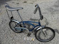 1977 Blue Silver Schwinn Stingray Bmx Vintage Muscle Bike Bicycle Chicago