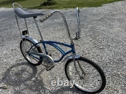 1977 Blue Silver Schwinn Stingray Bmx Vintage Muscle Bike Bicycle Chicago