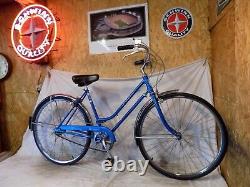 1977 Schwinn Breeze Ladies 3-speed Vintage Road Cruiser Bike Blue Collegiate S6