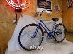 1977 Schwinn Breeze Ladies 3-speed Vintage Road Cruiser Bike Blue Collegiate S6