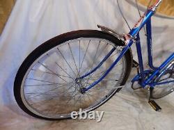 1977 Schwinn Breeze Ladies 3-speed Vintage Road Cruiser Bike Blue Collegiate S6