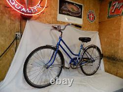 1978 Schwinn Breeze Ladies Blue Vintage 24 Road Cruiser Bike Collegiate Racer S6