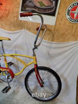 1978 Schwinn Stingray II Boys Banana Seat Muscle Bicycle Yellow+red S2 Vintage