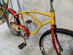 1978 Schwinn Stingray II Boys Banana Seat Muscle Bicycle Yellow+red S2 Vintage
