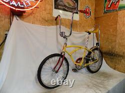 1979 Schwinn Stingray II Boys Banana Seat Muscle Bicycle Yellow+red S7 Vintage