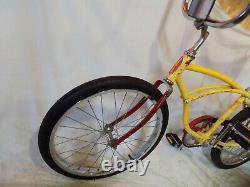 1979 Schwinn Stingray II Boys Banana Seat Muscle Bicycle Yellow+red S7 Vintage