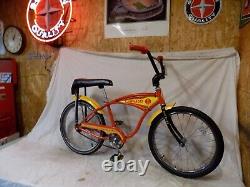 1979 Schwinn Tornado Stingray Boys 20 Muscle Bike Bmx MX Sunset Orange Vintage