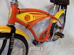 1979 Schwinn Tornado Stingray Boys 20 Muscle Bike Bmx MX Sunset Orange Vintage