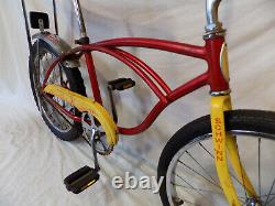 1980 Schwinn Stingray Boys Banana Seat Muscle Bike Red+yellow S7 Vintage Slik
