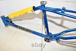 1981 Schwinn Scrambler Bicycle FRAME & HEAD BADGE Original 20 BMX Bike Part
