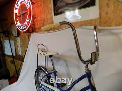 1982 Schwinn Fair Lady Stingray Muscle Bicycle Banana Seat Blue Vintage LIL Chik