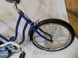 1982 Schwinn Fair Lady Stingray Muscle Bicycle Banana Seat Blue Vintage LIL Chik