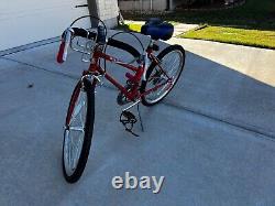 1988 Vintage Red Schwinn 10 speed bicycle, many new parts, rides great