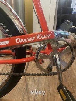1998 Schwinn Orange Krate Vintage Bike Orange Steel Frame 20 and 16 wheels