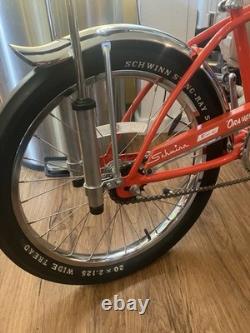 1998 Schwinn Orange Krate Vintage Bike Orange Steel Frame 20 and 16 wheels