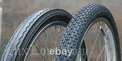 20 Muscle Bike Black TIRES S7 Brick & S2 Slick Vintage Schwinn Stingray Bicycle